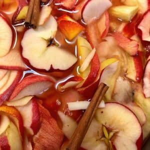apple peel recipe for weight loss in a steaming mug