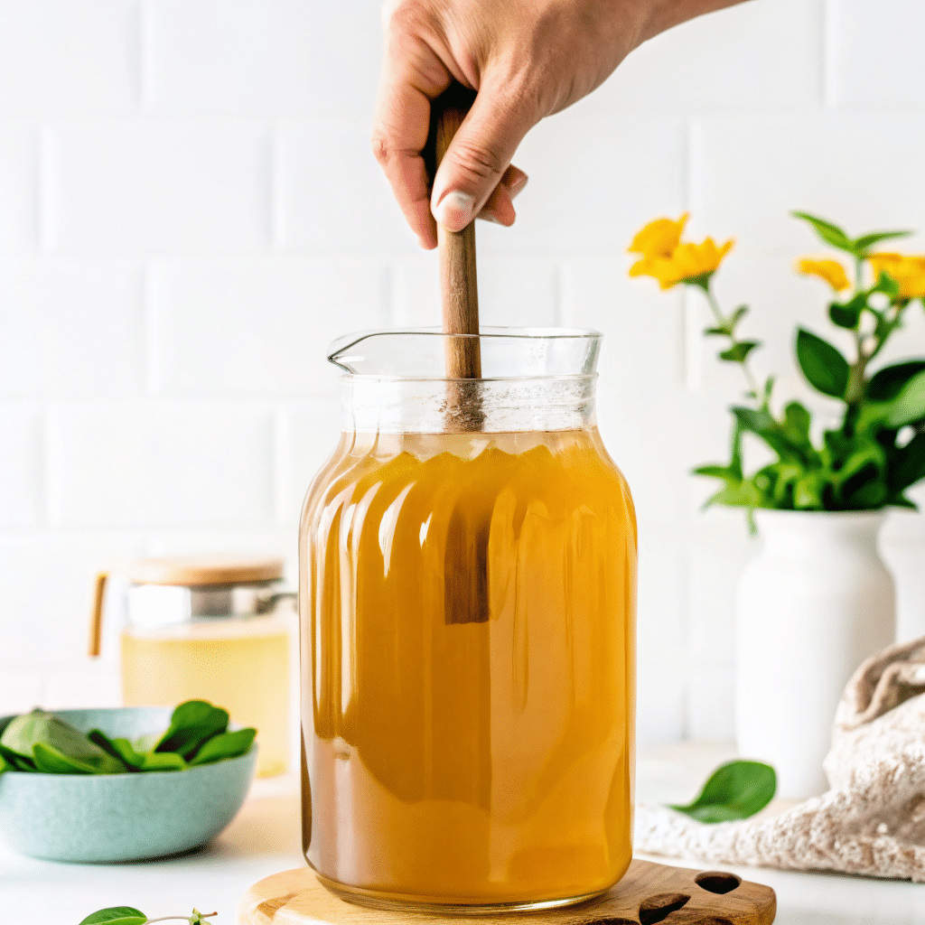 brewing honeysuckle tea
