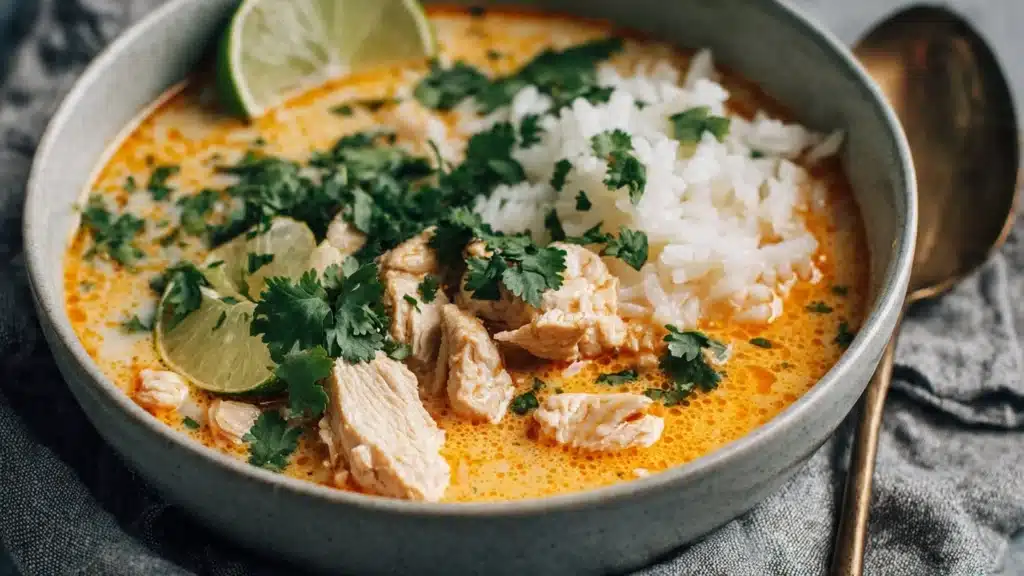 Coconut Chicken Brothy Rice: A Cozy One-Pot Delight!