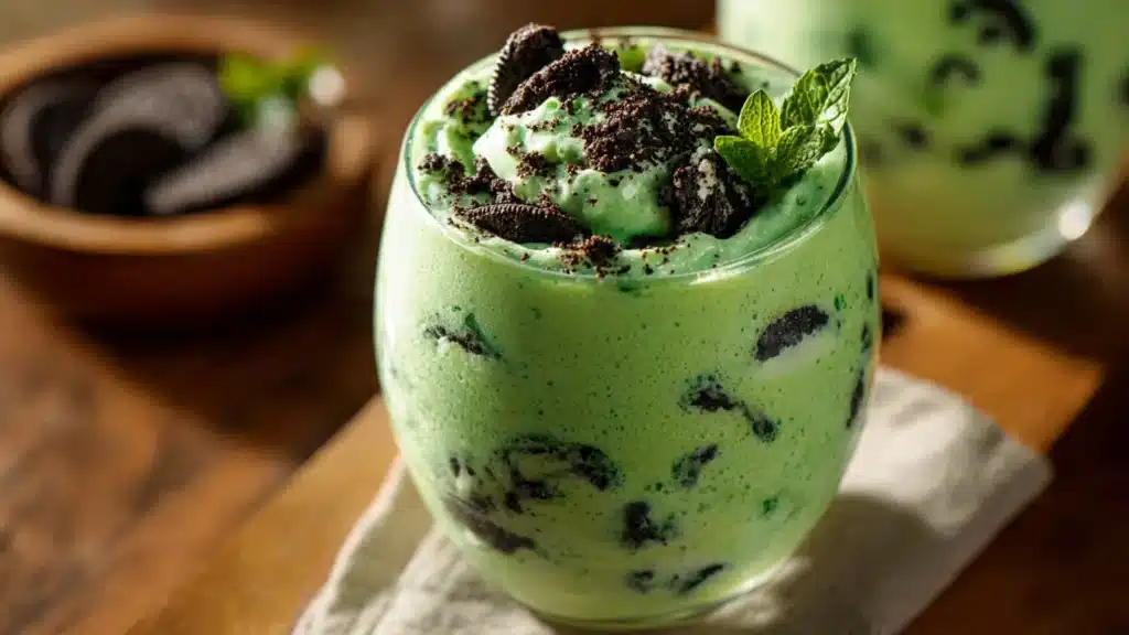 Copycat Oreo McFlurry dessert with crushed Oreos and creamy ice cream