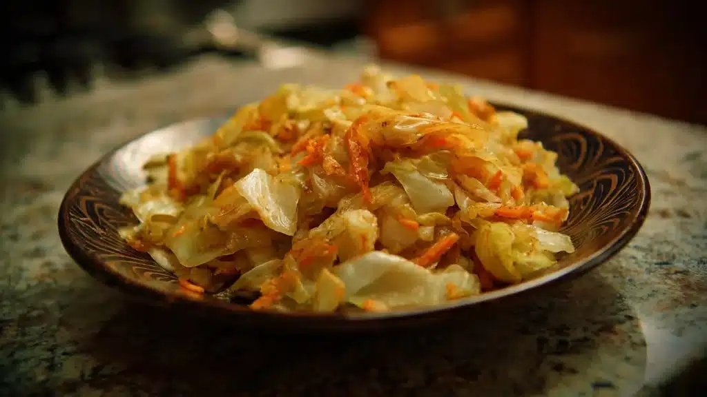 Delicious Cowboy Cabbage dish served in a rustic bowl