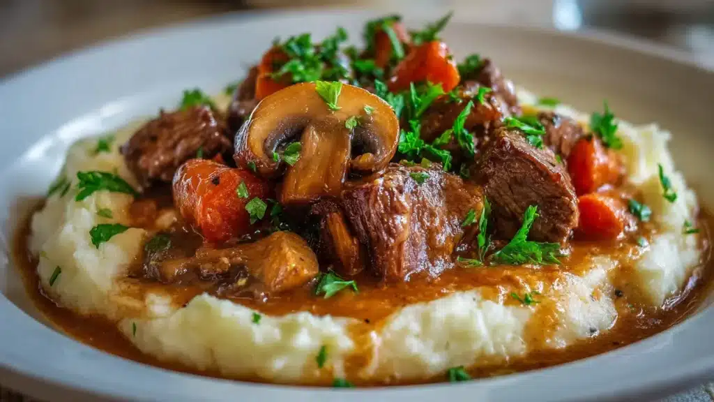 Hearty Comfort Slow Cooker Beef Manhattan