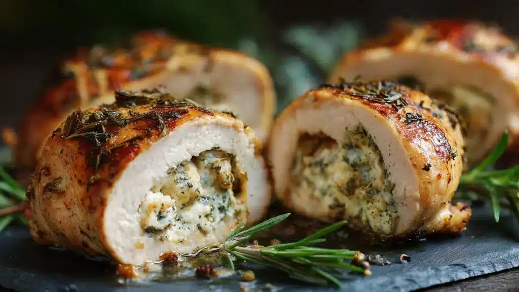 Herbed Ricotta Stuffed Chicken Rolls for a Cozy Dinner Delight