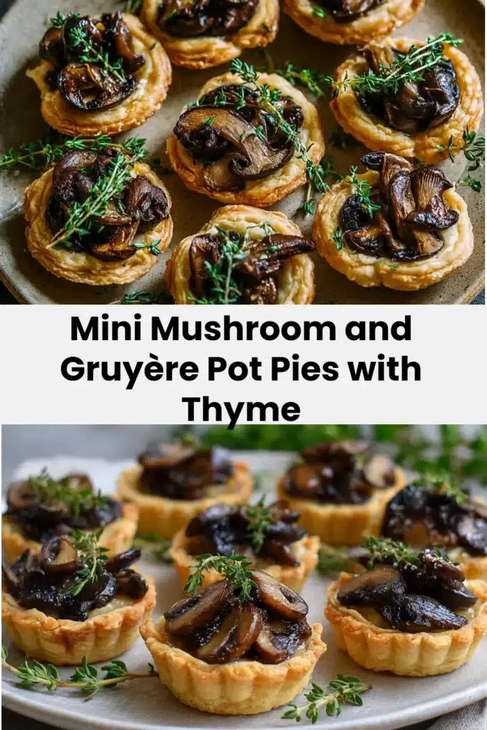 Mini Mushroom and Gruyère Pot Pies with Thyme