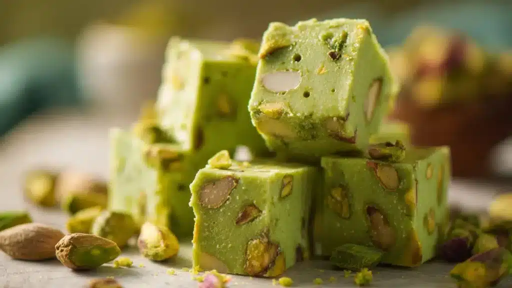 No Bake Pistachio Fudge