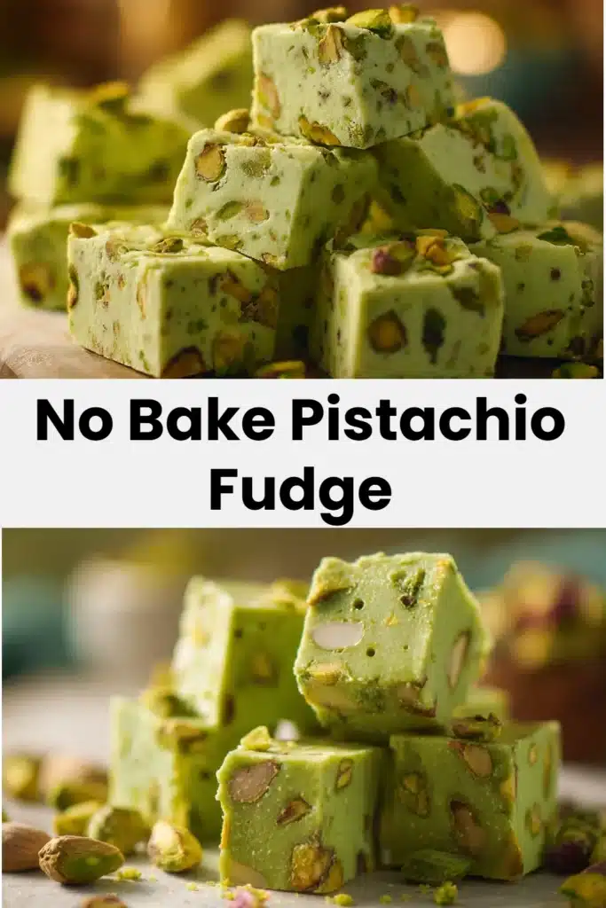 No Bake Pistachio Fudge