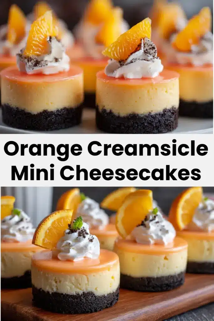 Orange Creamsicle Mini Cheesecakes