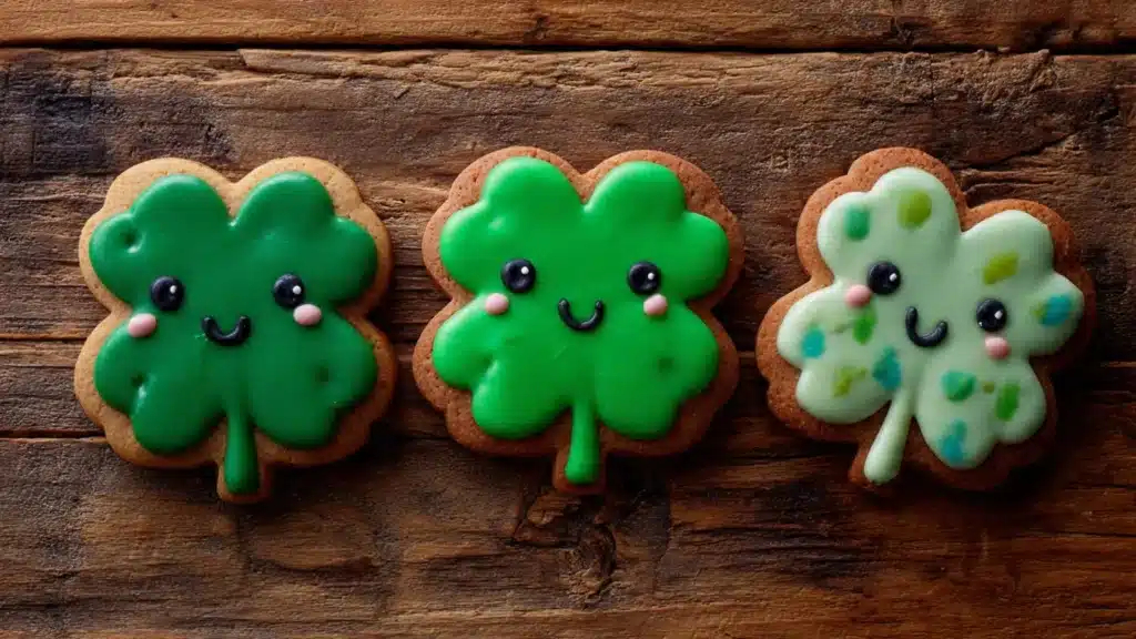Shamrock Decorated Cookies