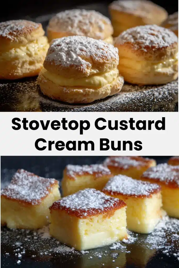 Stovetop Custard Cream Buns