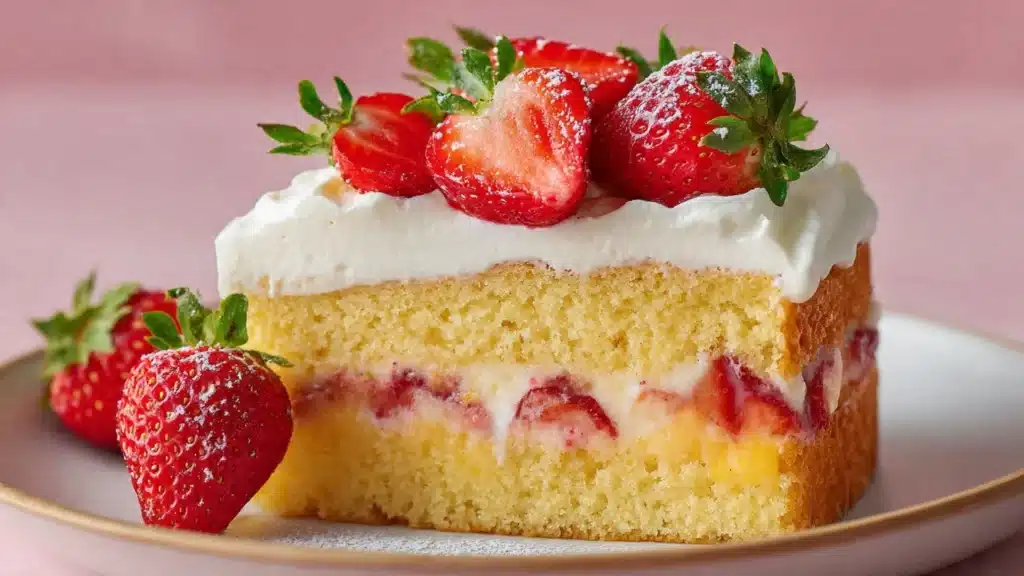 Strawberry Custard Delight Cake: A Tasty Recipe Guide