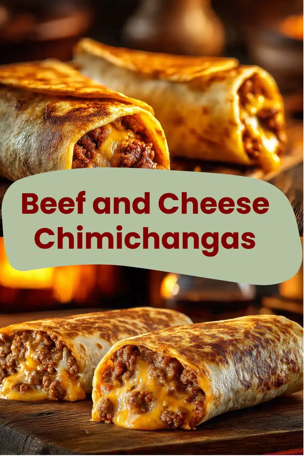 Beef and Cheese Chimichangas