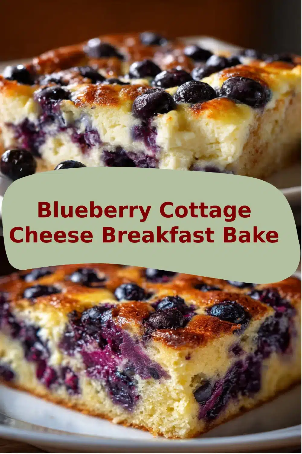 Blueberry Cottage Cheese Breakfast Bake