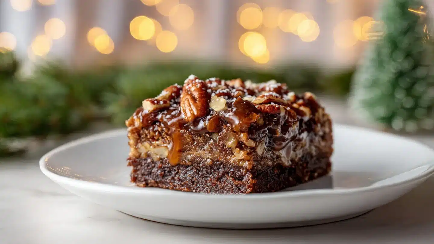 Brownie Pecan Pie Ooey Gooey Butter Cake