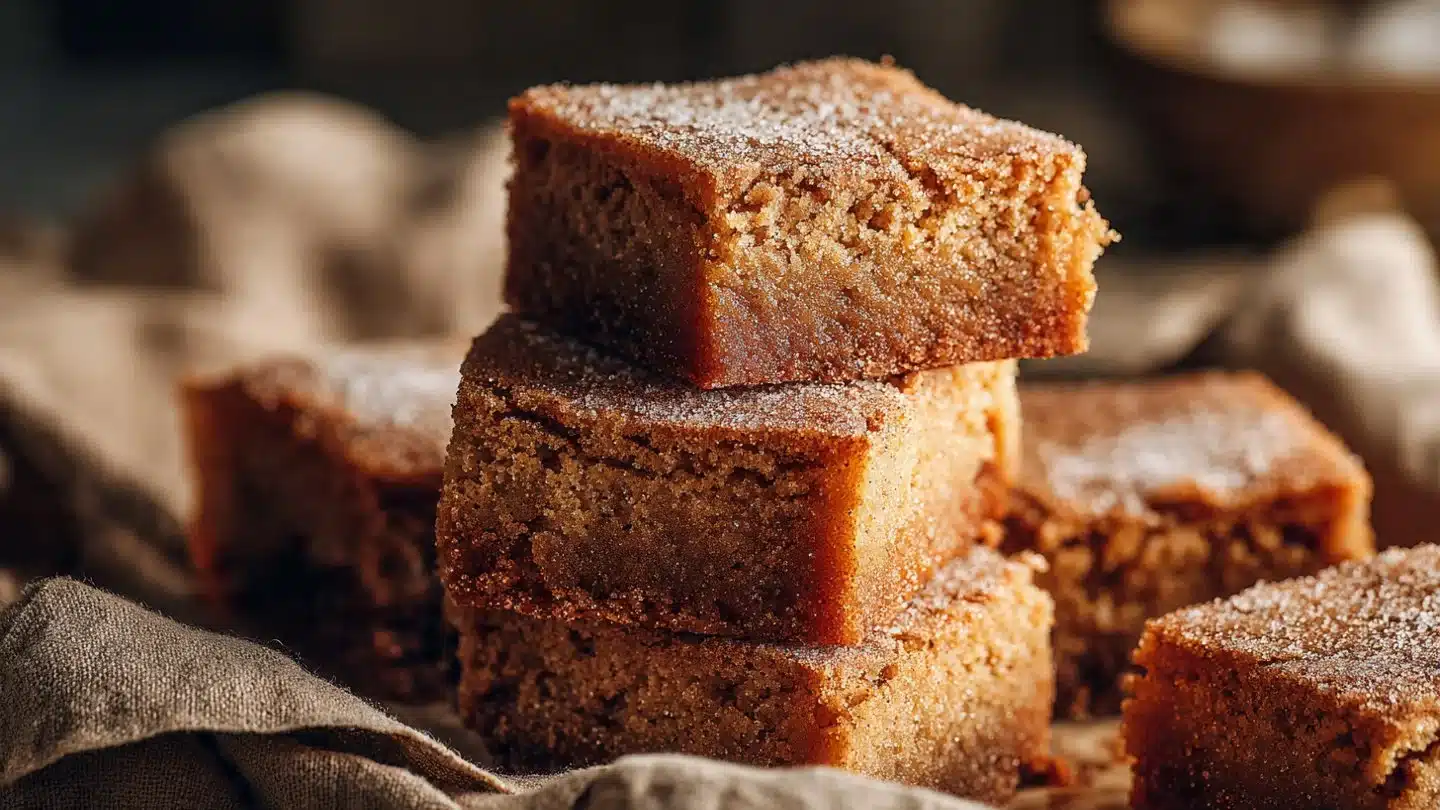 Chewy Cinnamon Sugar Blondies – The One-Bowl Cozy Treat