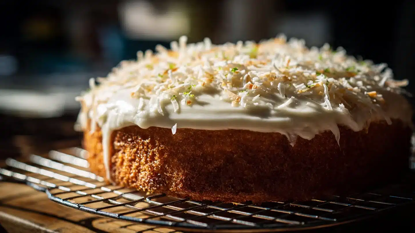Tropical Coconut Bread with Zesty Lime Glaze