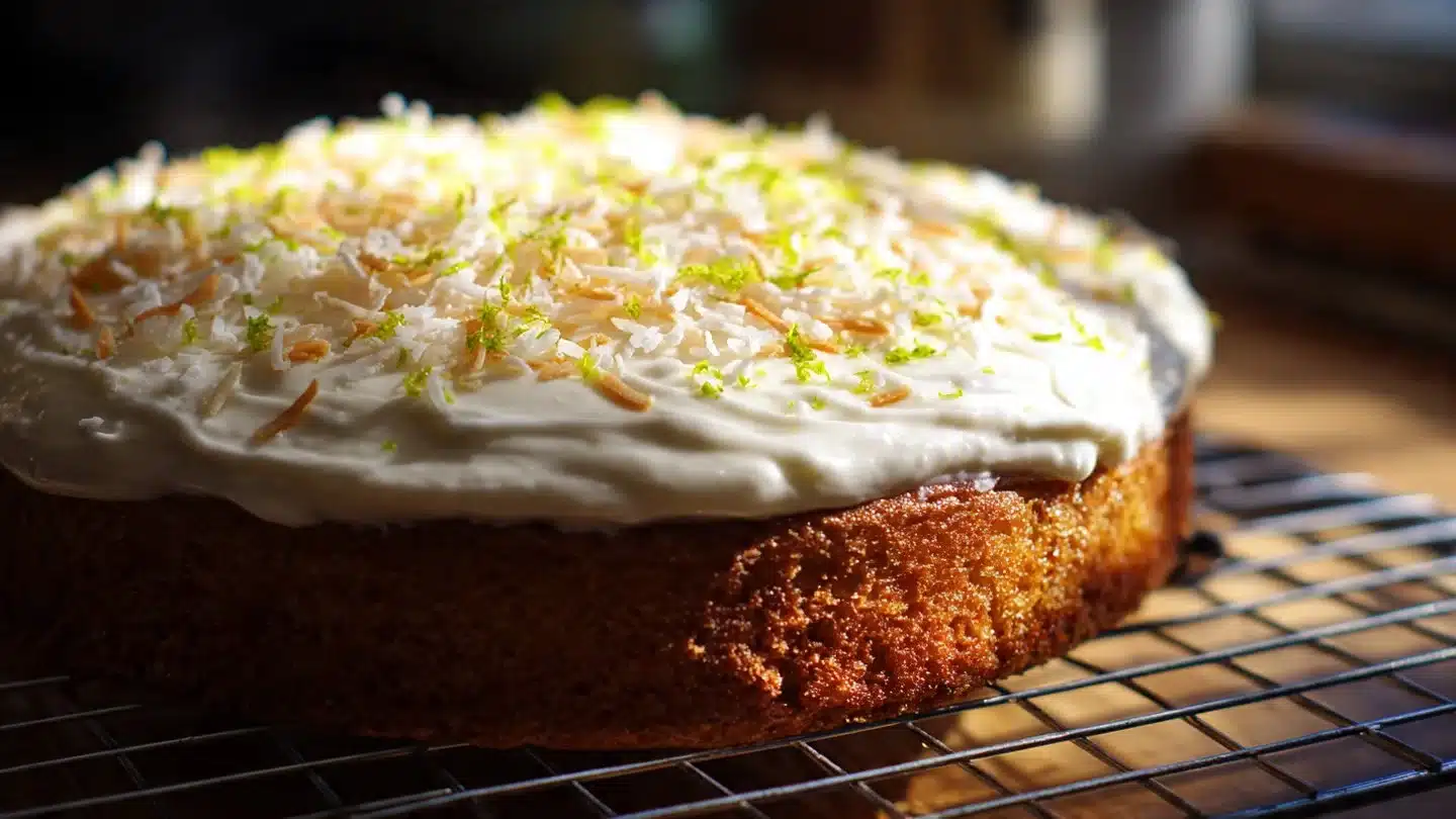 Coconut Bread with Lime Glaze