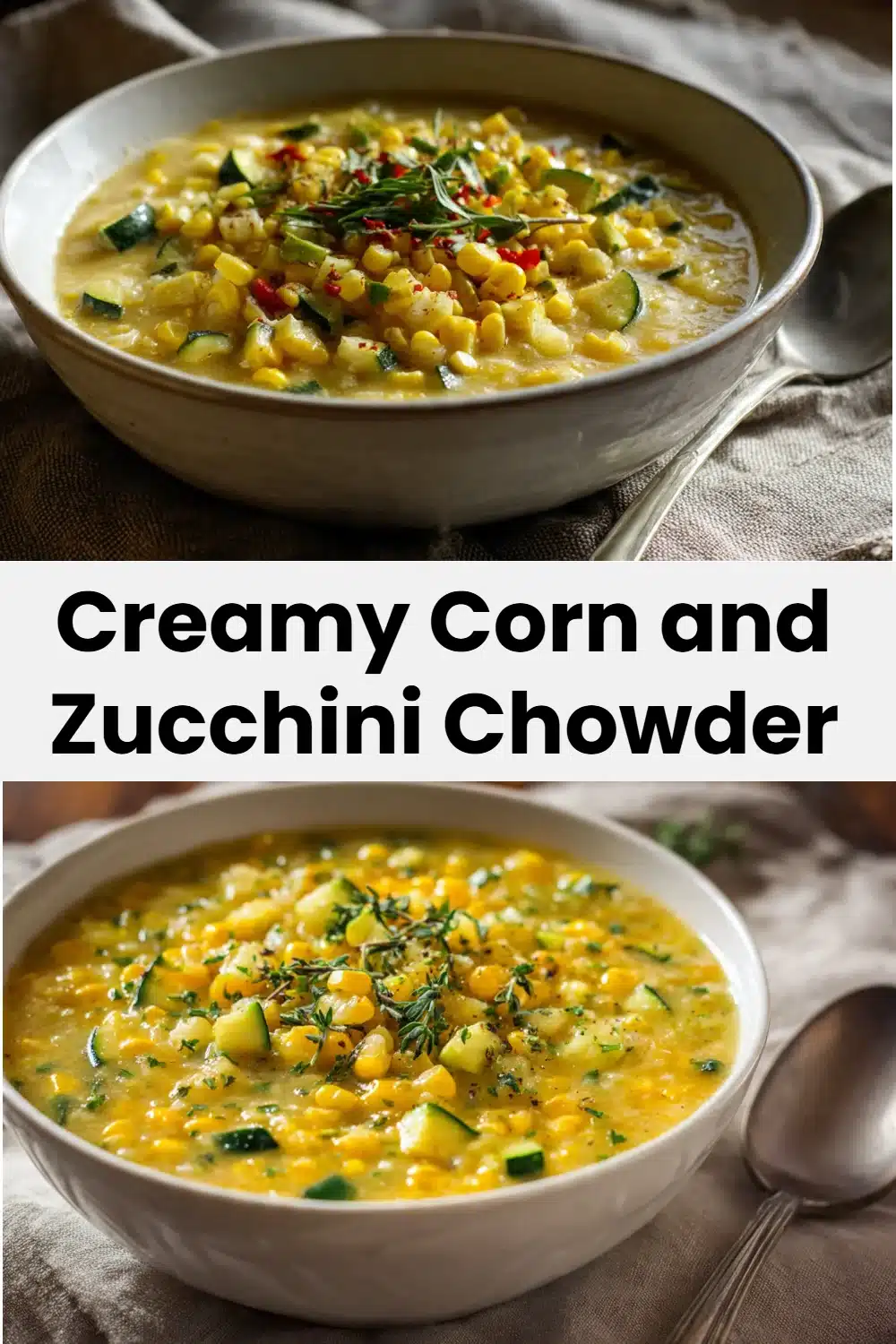 Creamy Corn and Zucchini Chowder