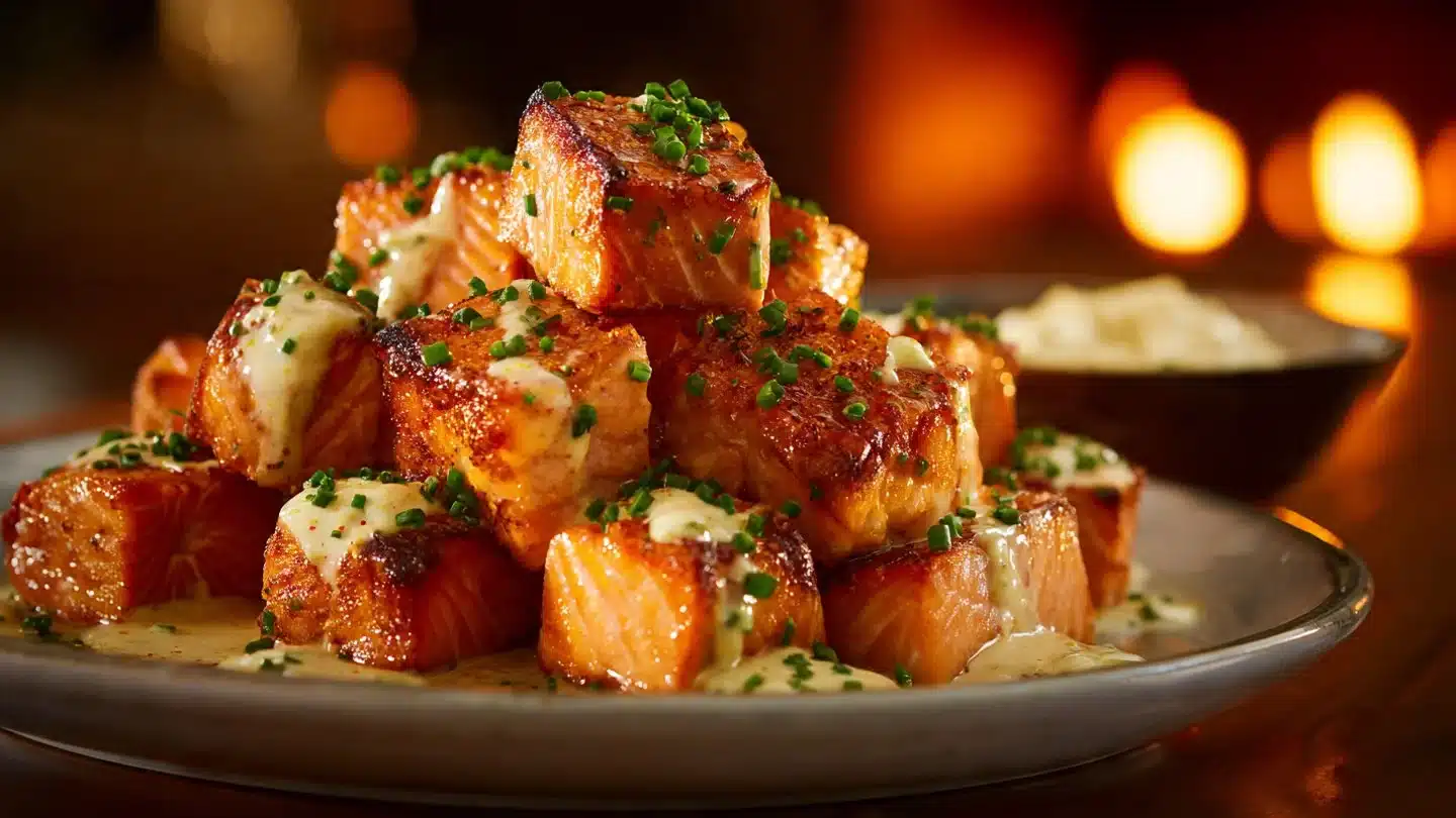 Crispy Bang Bang Salmon Bites