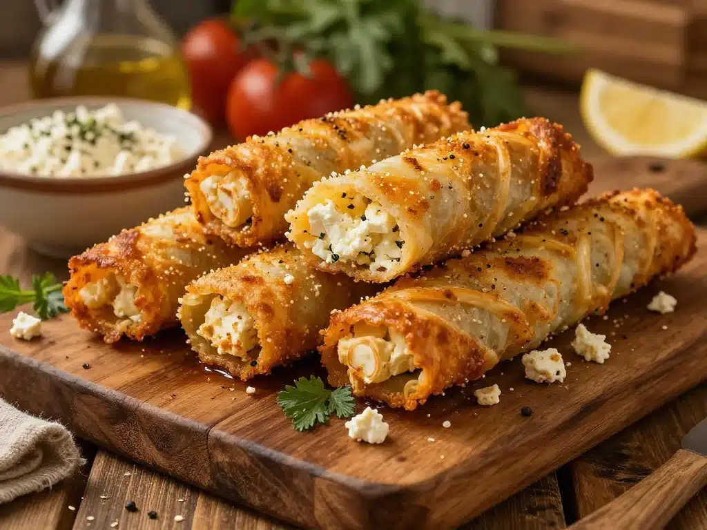 Crispy Feta Rolls