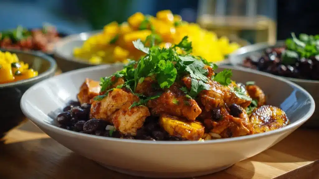 Cuban Chicken & Black Bean Rice Bowls