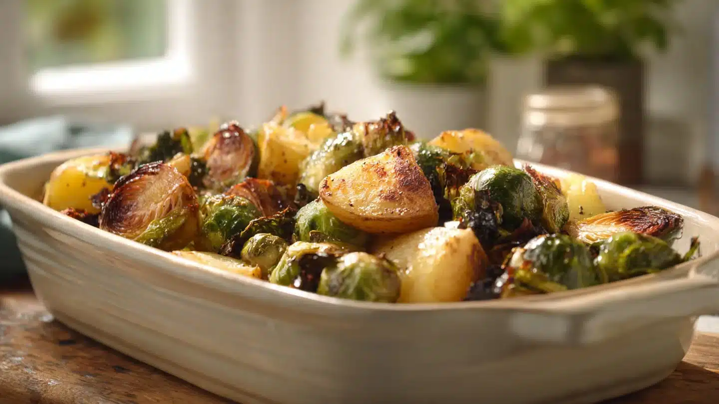 Garlic Brussels Sprouts Potatoes