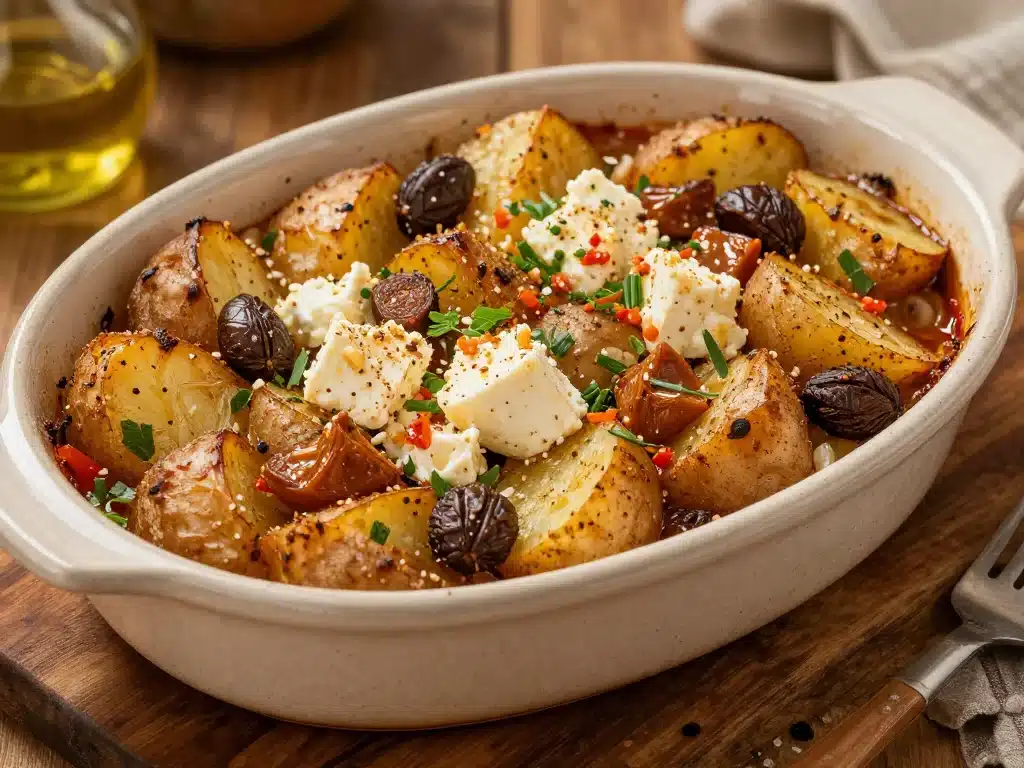 Healthy Baked Feta Potatoes