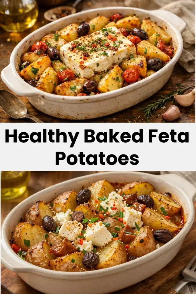 Healthy Baked Feta Potatoes