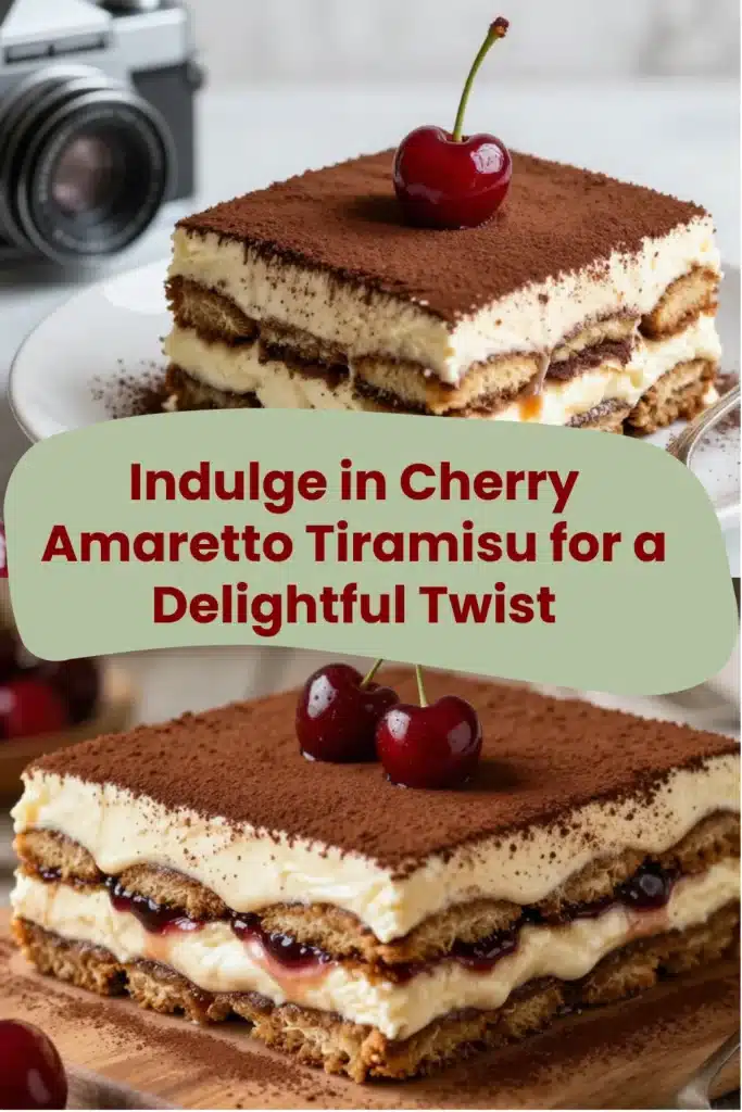 Indulge in Cherry Amaretto Tiramisu for a Delightful Twist