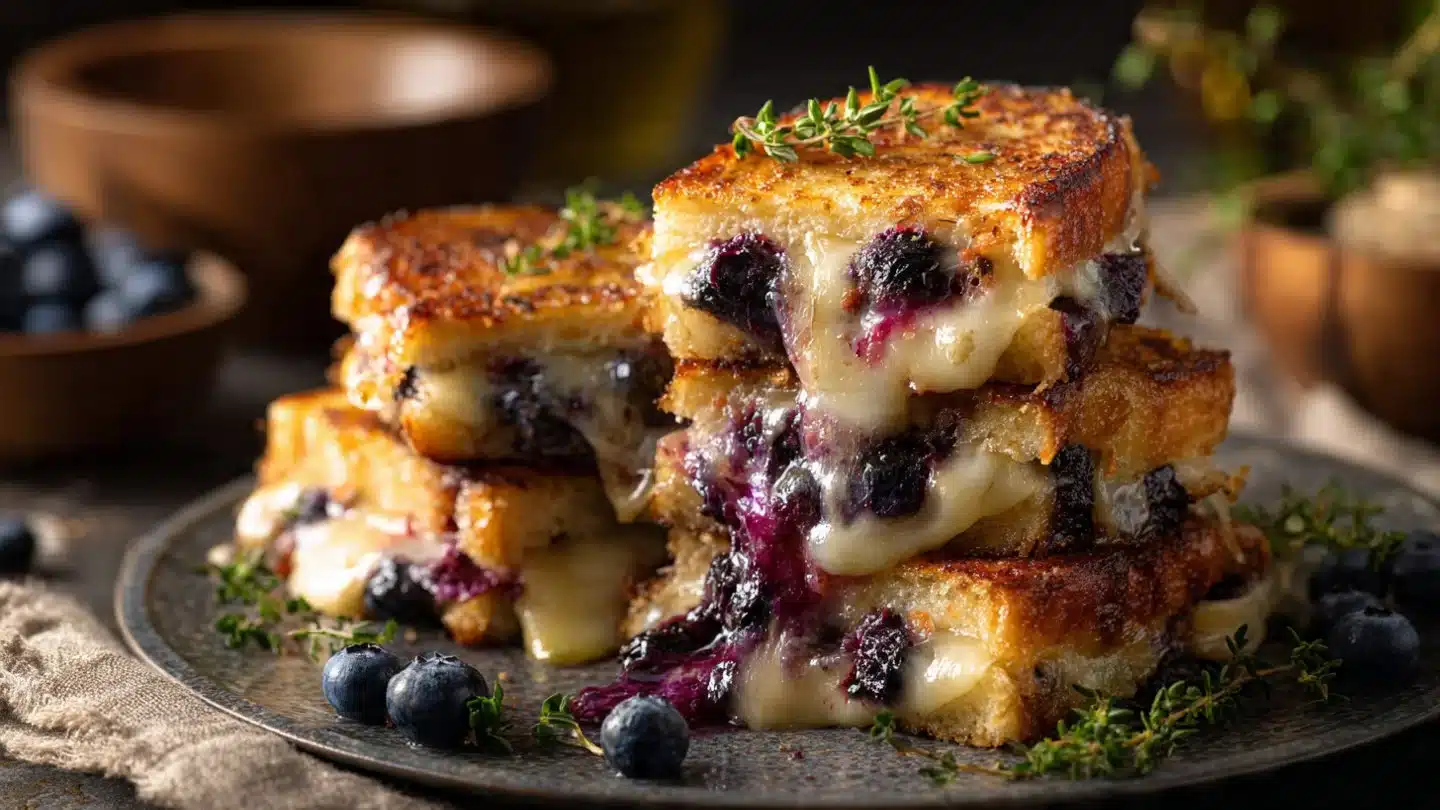 Juicy Blueberry Grilled Cheese