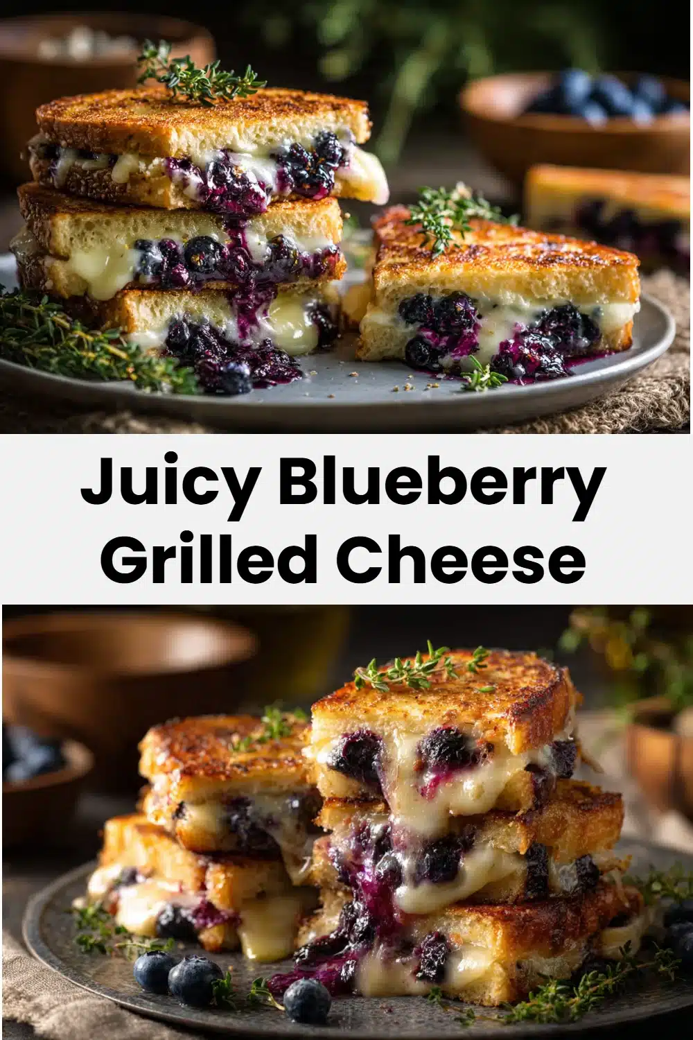 Juicy Blueberry Grilled Cheese