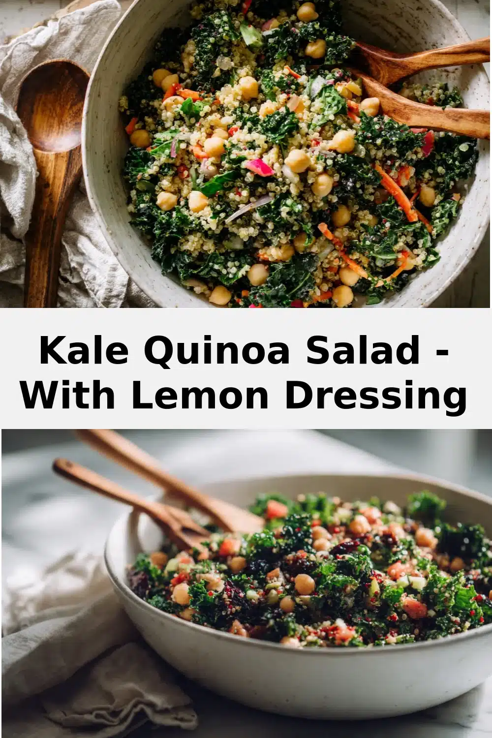 Kale Quinoa Salad - With Lemon Dressing