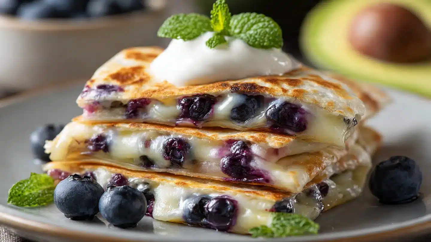 Keto Blueberry Breakfast Quesadilla