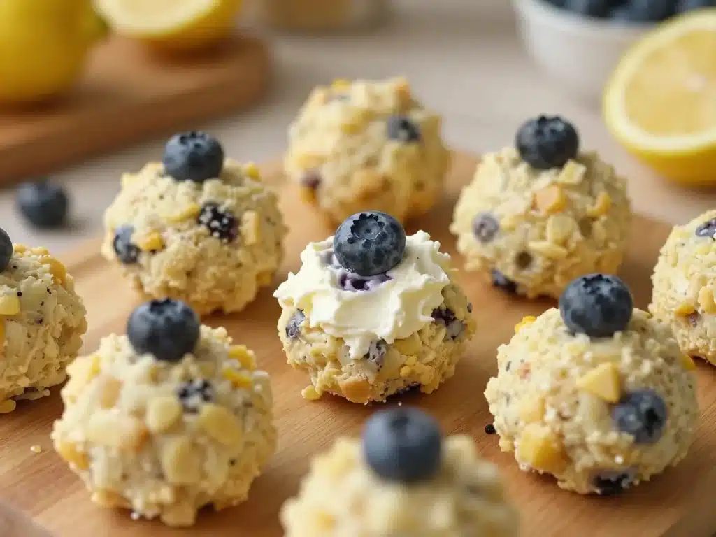 Lemon Blueberry Cottage Cheese Protein Bites