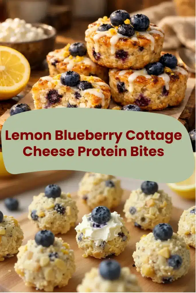 Lemon Blueberry Cottage Cheese Protein Bites