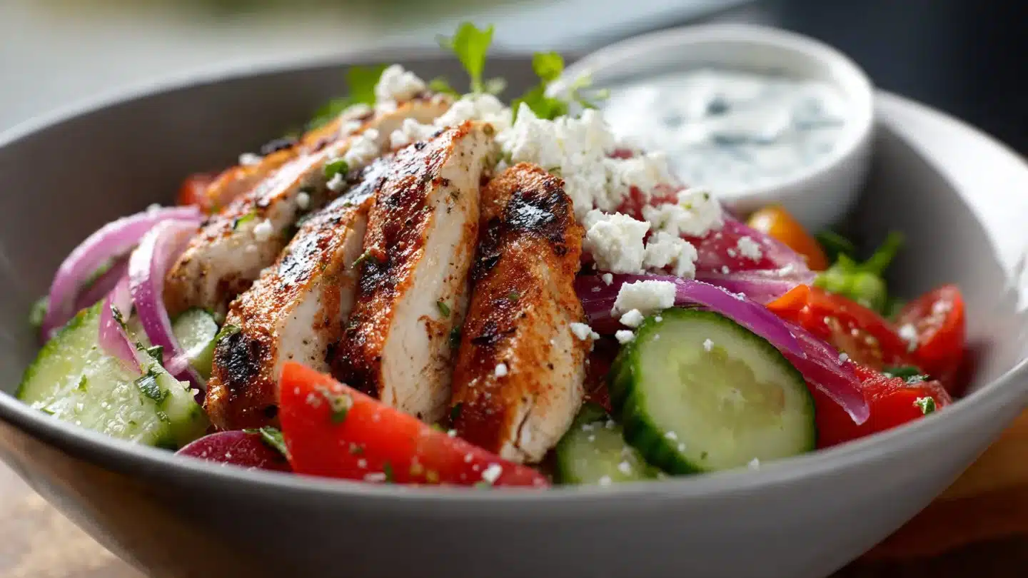 Lemon Herb Greek Chicken Bowls