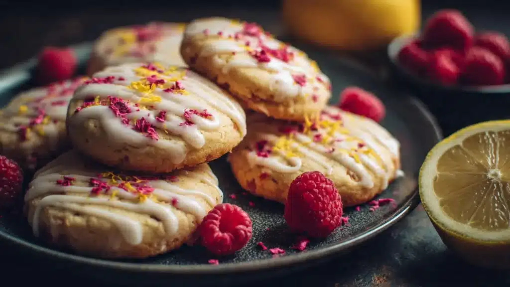 Delicious lemon raspberry cookies with a bright, fresh flavor
