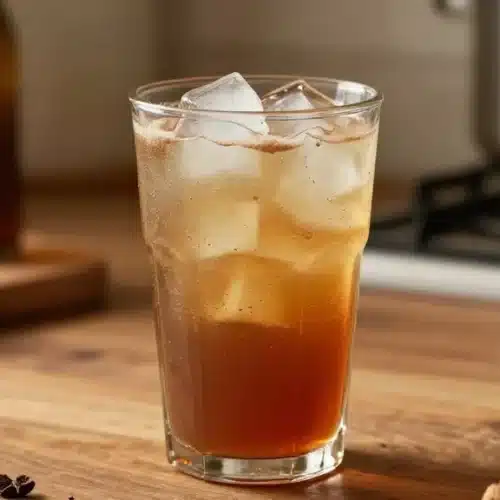 Midnight Malibu Dirty Soda in a glass with tropical garnish