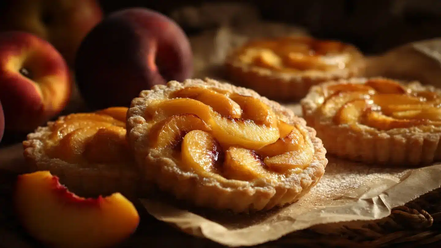 Mini Peach and Cream Cheese Tarts