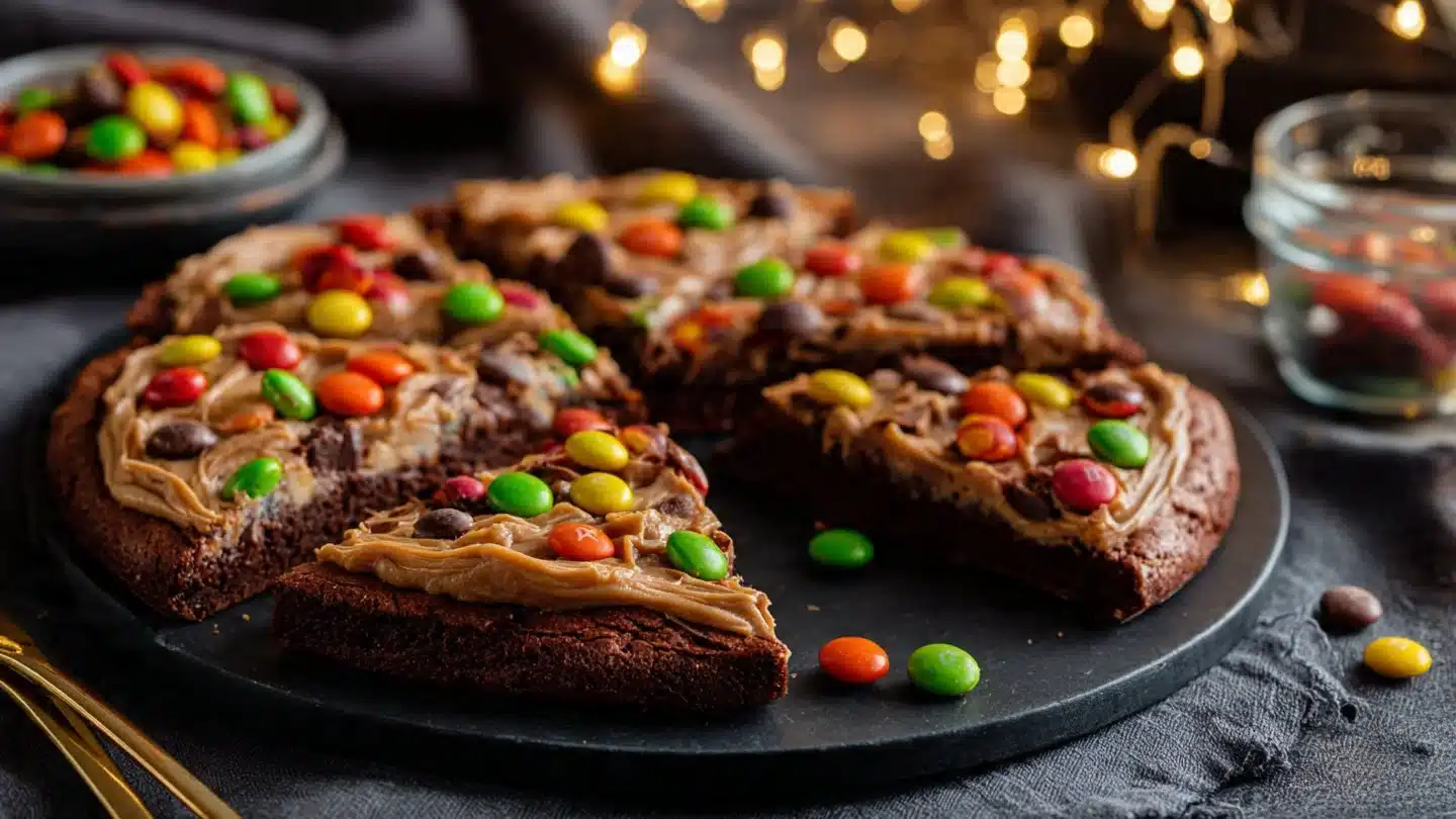 Peanut Butter Brownie Pizza