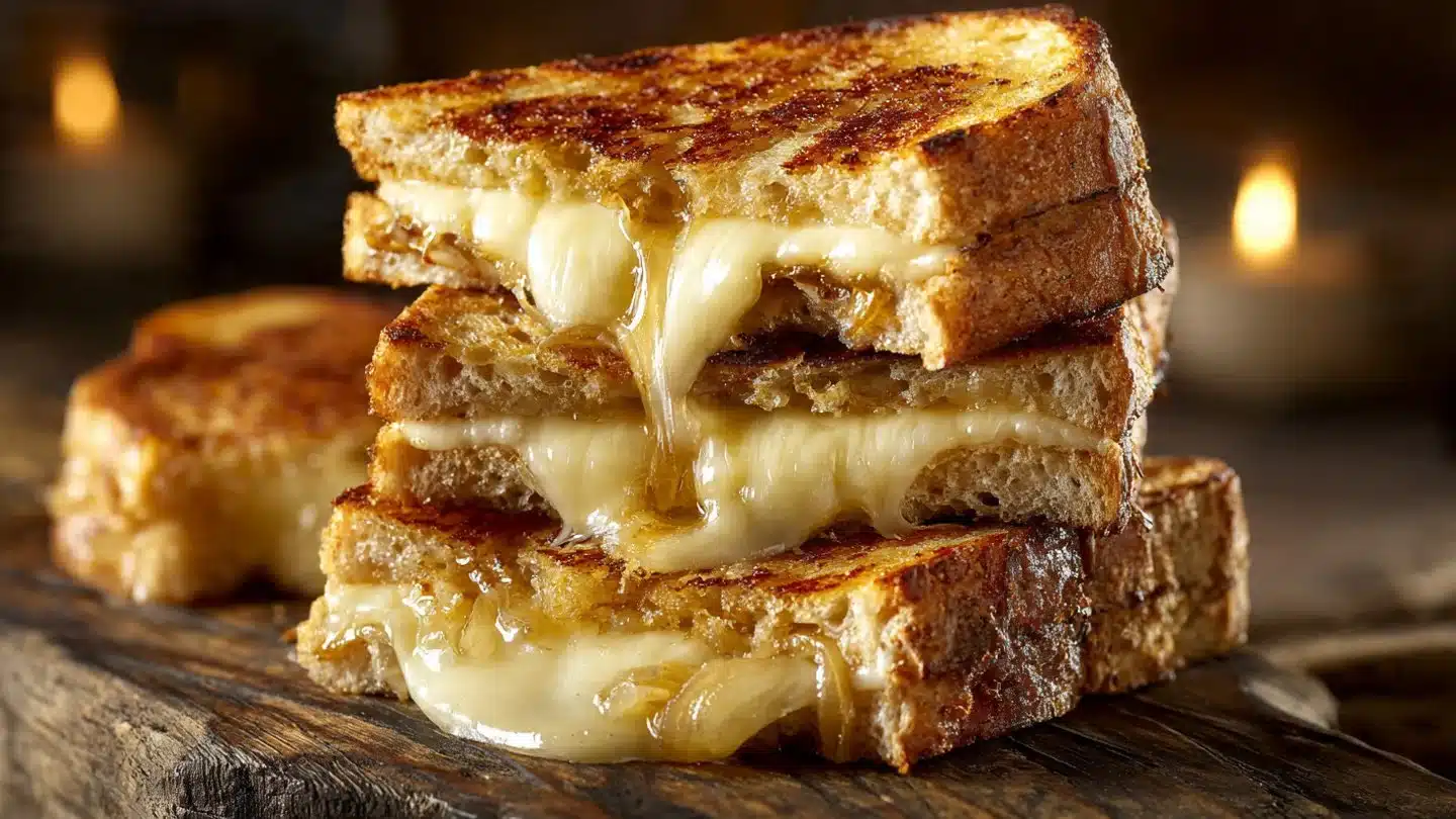 Pear & Apple Grilled Cheese with Caramelized Onions — Yes, You Need This