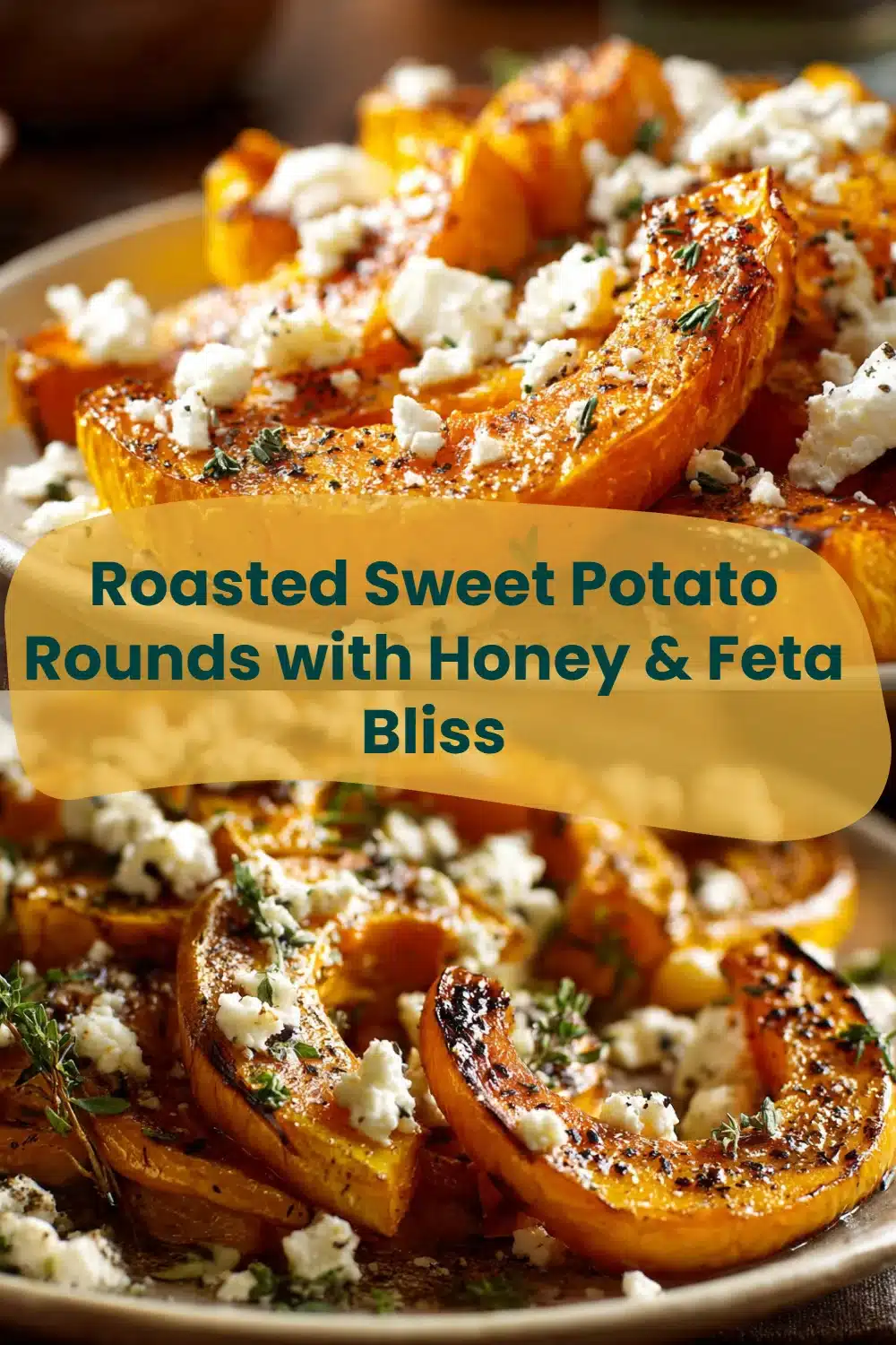 Roasted Sweet Potato Rounds with Honey & Feta Bliss