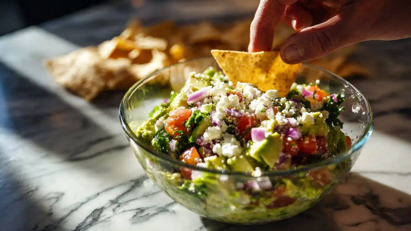 Seriously Addicting Avocado Feta Dip