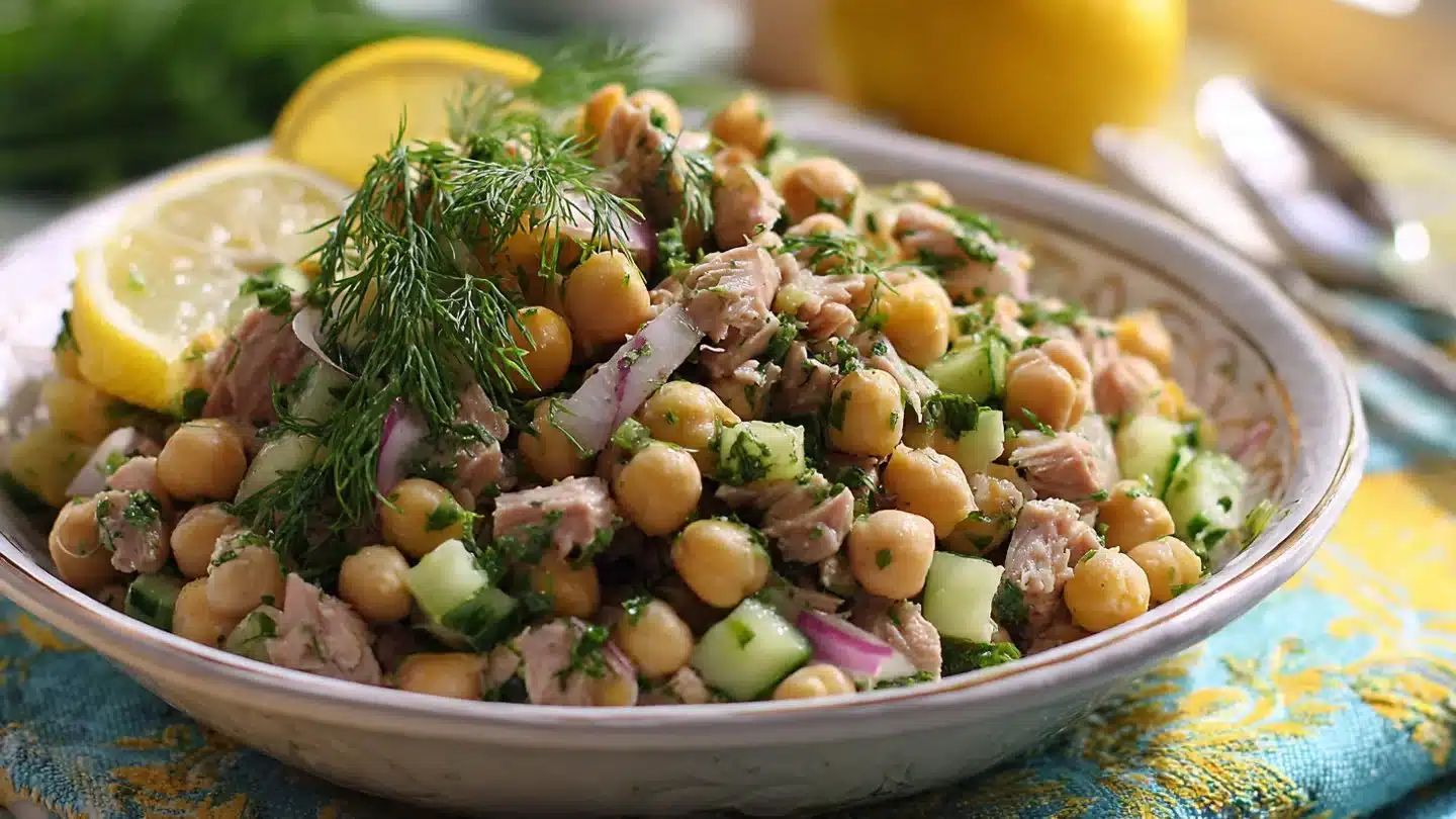Simple Tuna Chickpea Salad