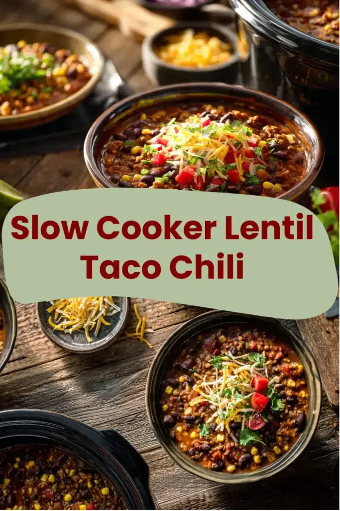 Slow Cooker Lentil Taco Chili