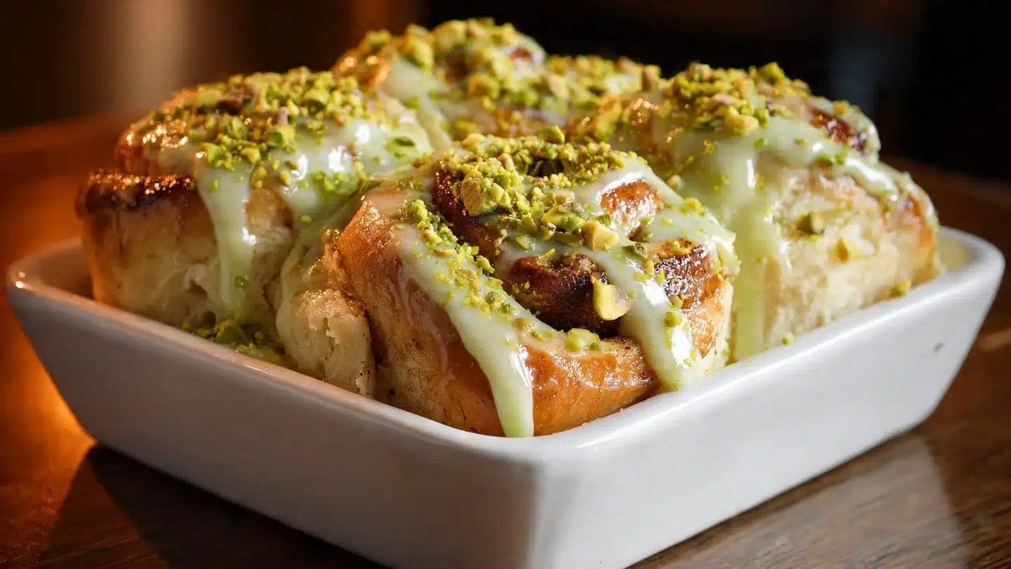 Small Batch Pistachio Cream Cinnamon Rolls (Easy, Nutty & Soft)