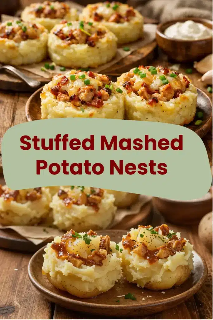 Stuffed Mashed Potato Nests