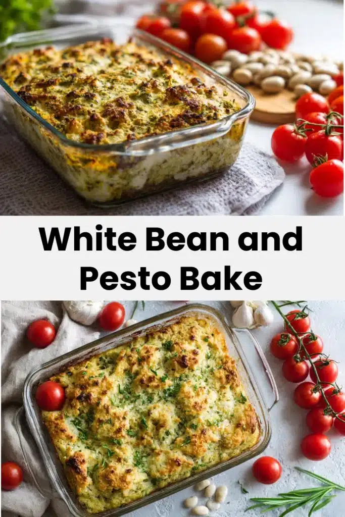 White Bean and Pesto Bake