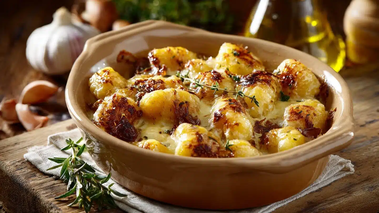 Baked French Onion Gnocchi