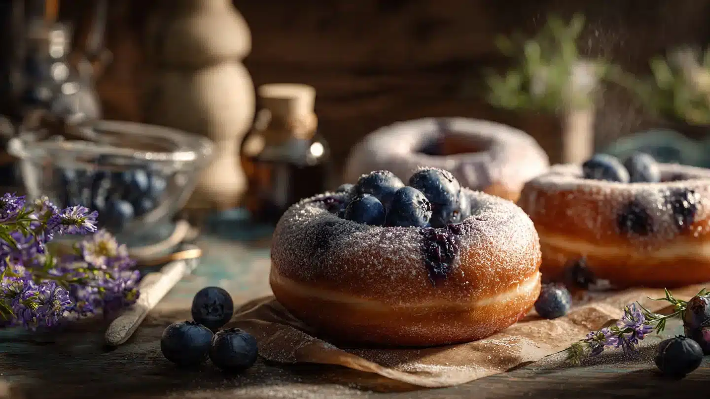 Blueberry Cake Donuts