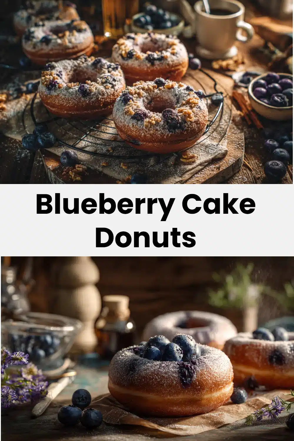 Blueberry Cake Donuts
